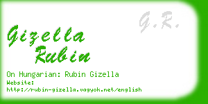 gizella rubin business card